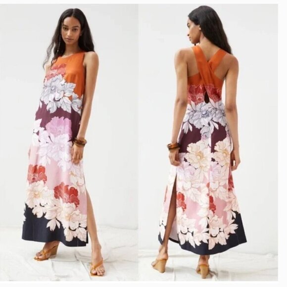 Anthropologie Maeve floral sleeveless maxi dress